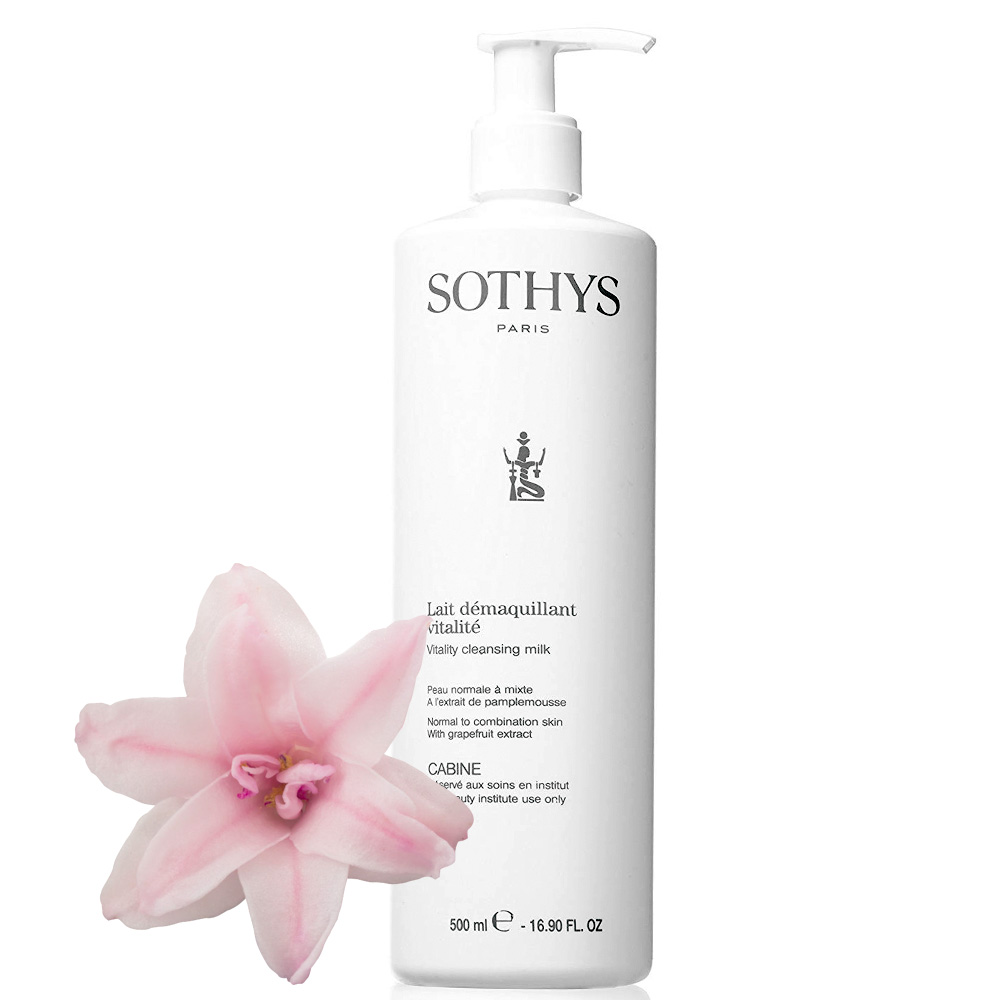 Lait Démaquillant Sothys Vitality - 500ml - Soin Hydratant - Neuf - Fabriqué En France